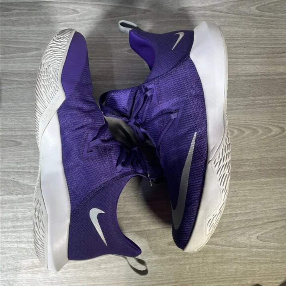Nike Zoom Shift 2 Mens 13.5 Basketball‎ Shoes Purple Low Top Athletic Sneakers
